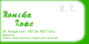 monika kope business card